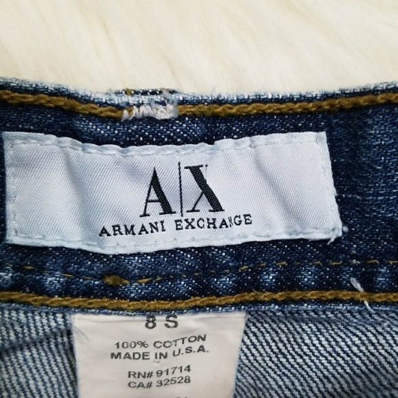 Armani Exchange Medium Wash Flare Womens Jeans - Picture 5 of 8